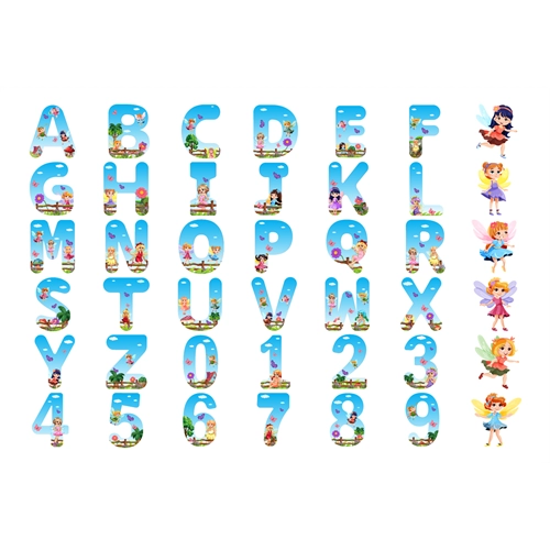 Fairyland Theme Custom Alphabet & Number Banner